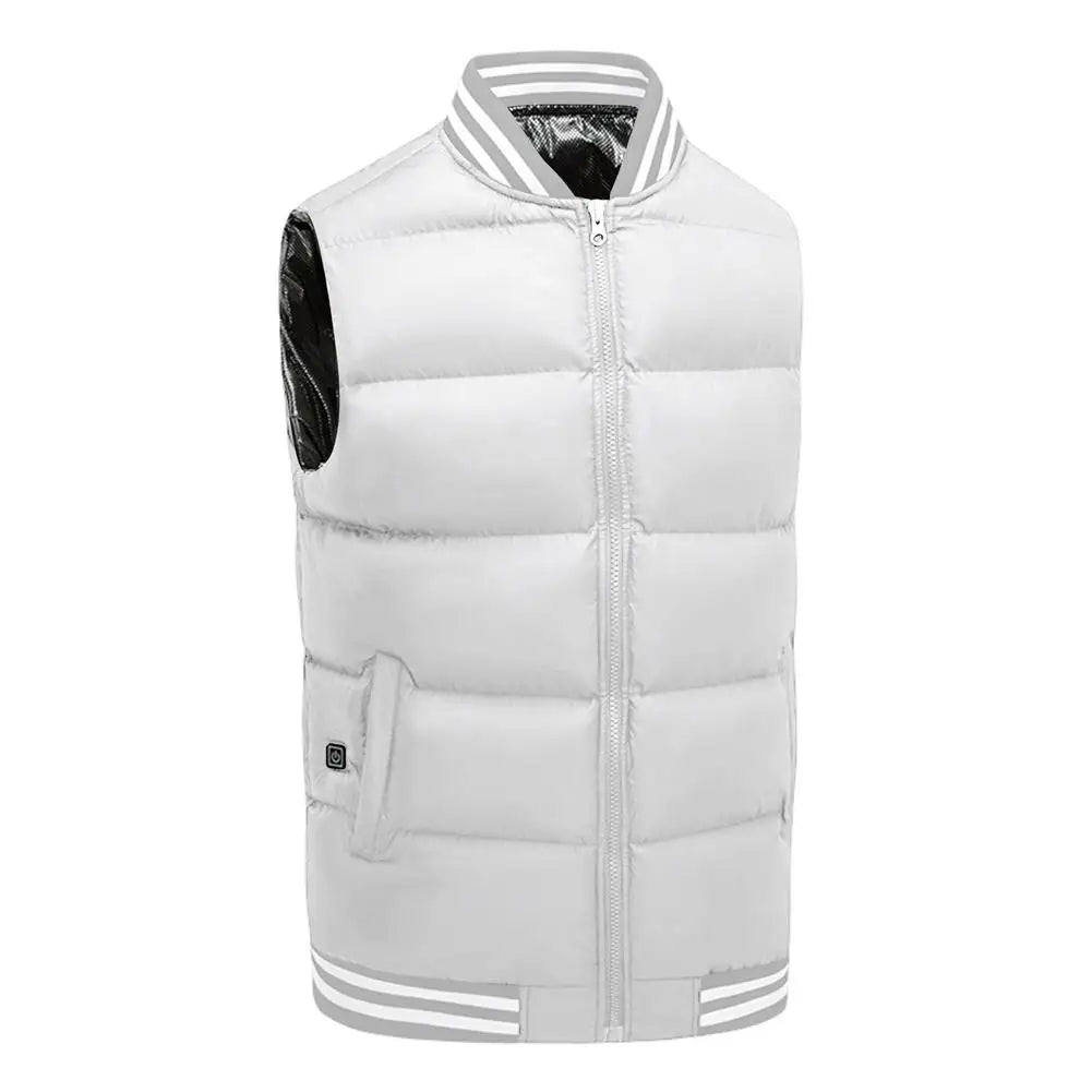 Clothing Smart Constant Temperature Men Women Can Wear USB Heating Cotton Clothing Solid Color Collar Heating Vest Warm Clothing