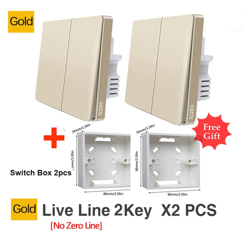 Wall Switch Zigbee Wireless Switch Key Smart Home Zero Line Fire Wire Light Switch Remote Control for Mijia Homekit