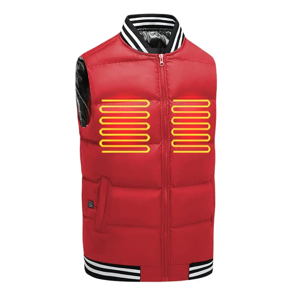Clothing Smart Constant Temperature Men Women Can Wear USB Heating Cotton Clothing Solid Color Collar Heating Vest Warm Clothing