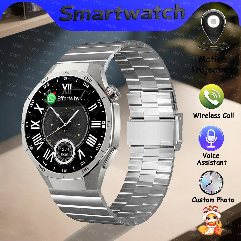 2025 New Surprise Gift Smartwatch Gentleman 1.53” HD Bluetooth Call Health Tracker Custom Photo Watches Smart Business Stripling