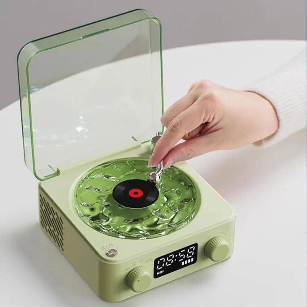 Retro Turntable Speaker Wireless Bluetooth 5.0 Lamp Record 3.360° Gifts Vinyl Projection Sound Player Surround Stereo A3B4