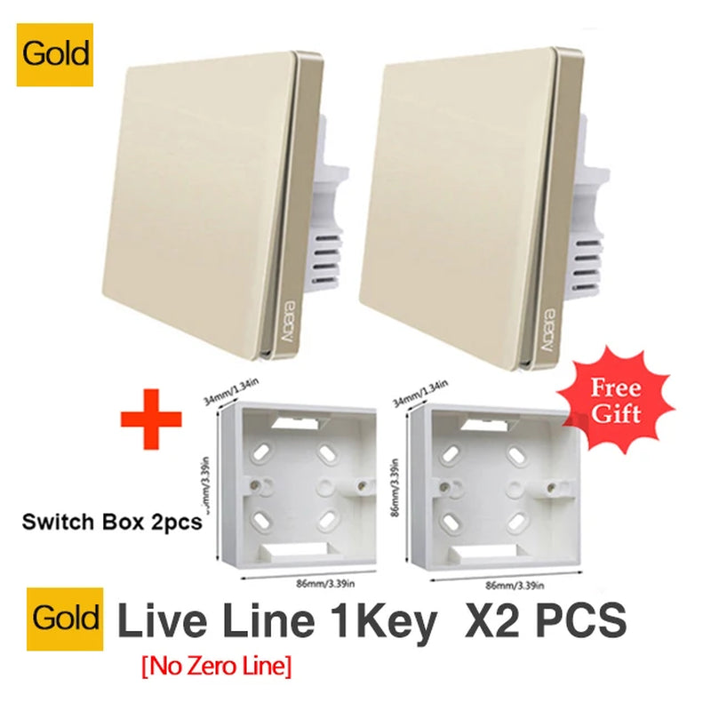 Wall Switch Zigbee Wireless Switch Key Smart Home Zero Line Fire Wire Light Switch Remote Control for Mijia Homekit