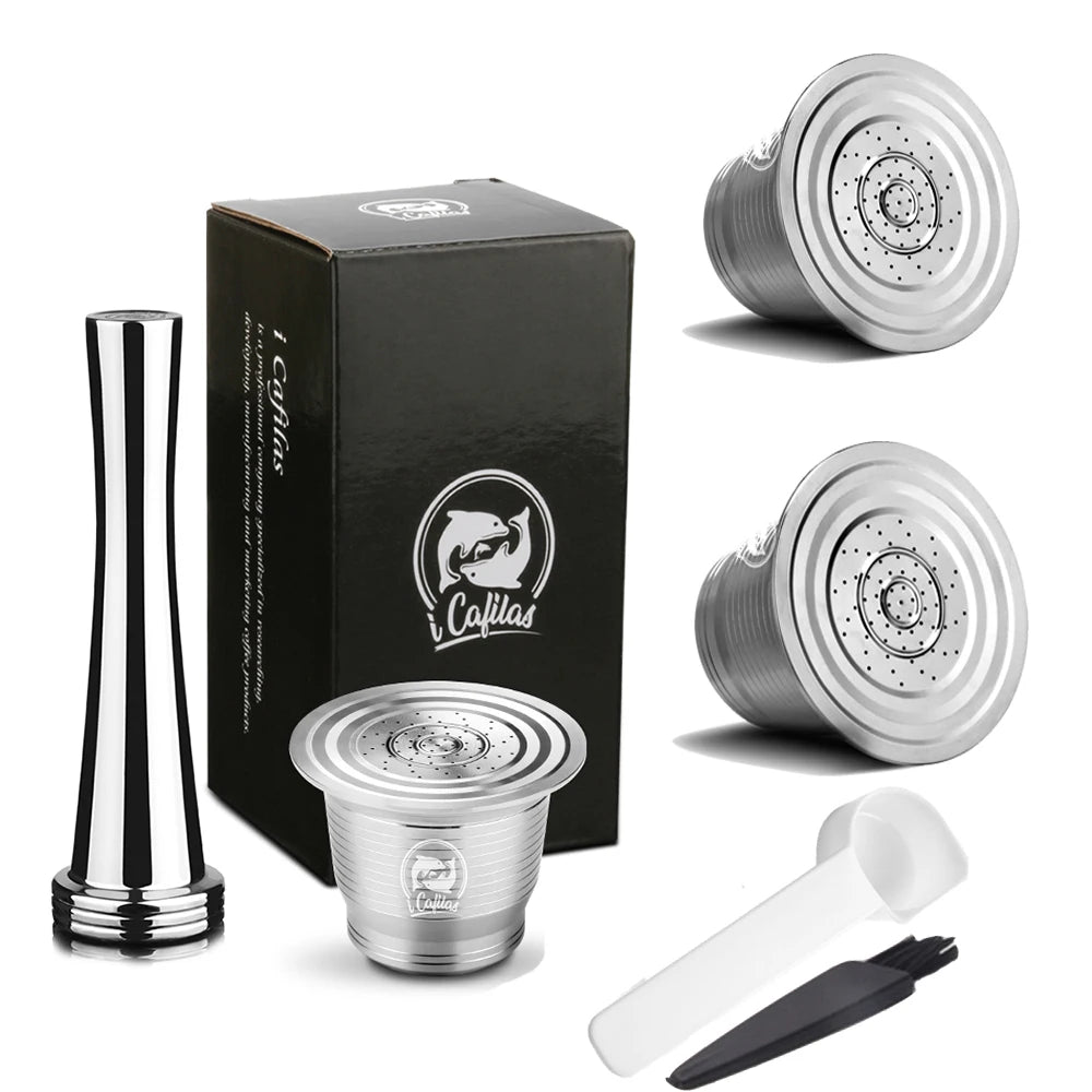 Stainless Steel Reusable Capsule Permanent Coffee Pod Holder Compatible for Nespresso Original Line