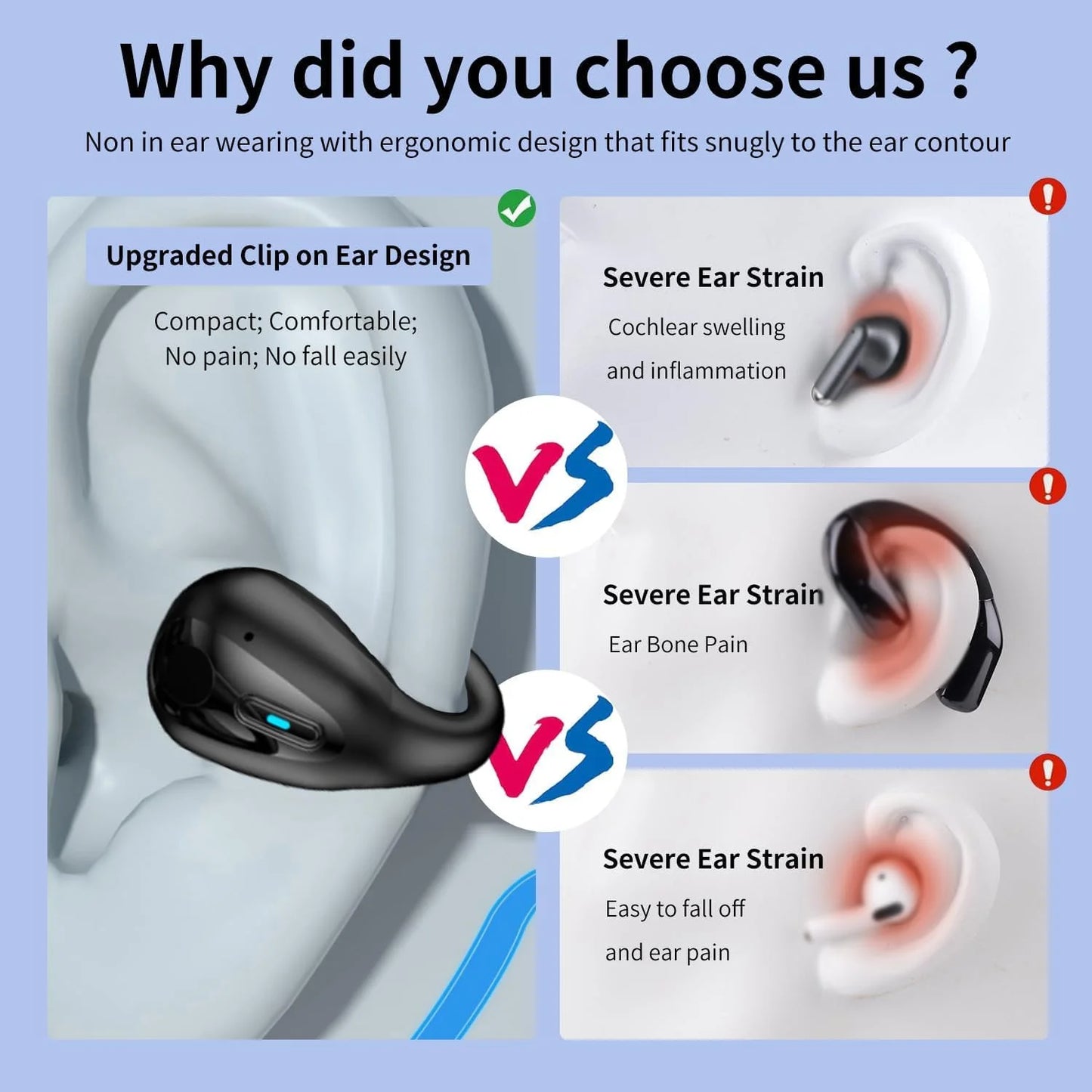 Real Time Language Translator Earbuds Open Ear AI Translation Earbuds BT5.3 Translation Pods Translator Earbuds for Android Ios