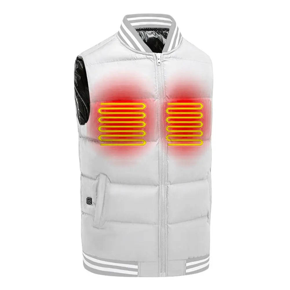 Clothing Smart Constant Temperature Men Women Can Wear USB Heating Cotton Clothing Solid Color Collar Heating Vest Warm Clothing