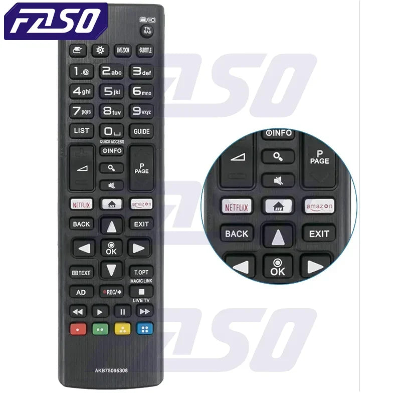 HIGH QUALITY ABS REMOTE CONTROL AKB75095308 for LG SMART TV 433MHZ