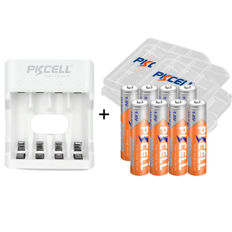 4/8/12PC 900Mwh AAA Battery 1.6V Ni-Zn AAA Rechargeable Batteries and AA/AAA Battery Box for Camera Toys Flashlight