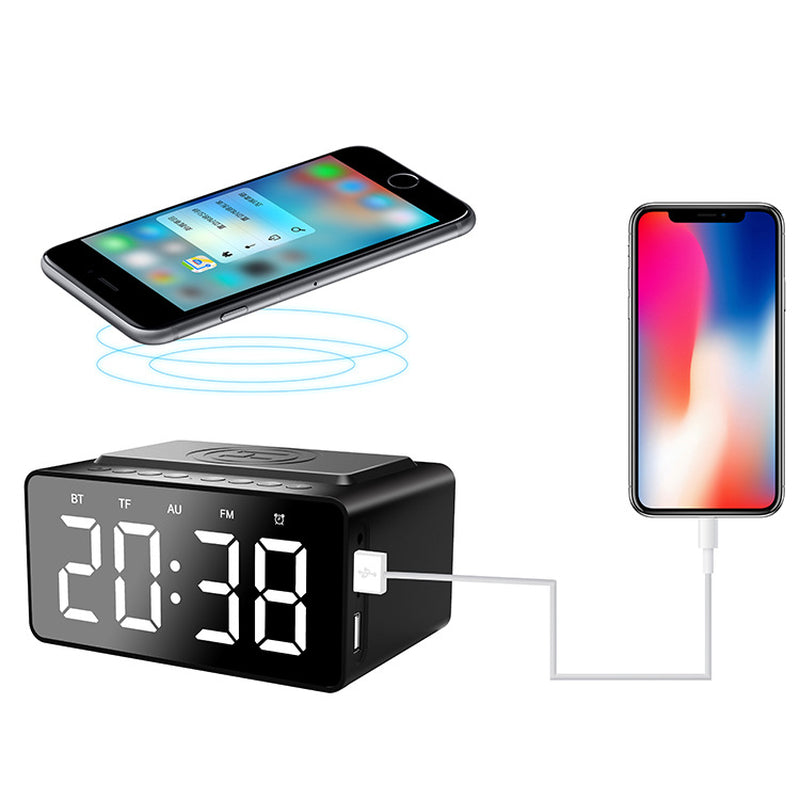 Wireless Bluetooth Speaker Subwoofer Clock Alarm Clock