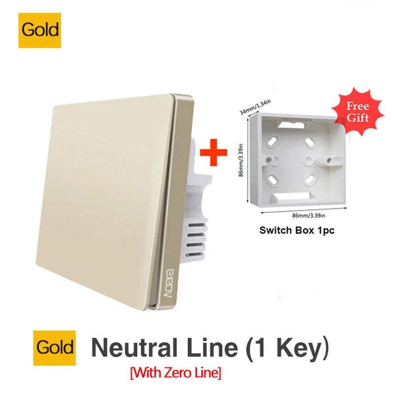 Wall Switch Zigbee Wireless Switch Key Smart Home Zero Line Fire Wire Light Switch Remote Control for Mijia Homekit