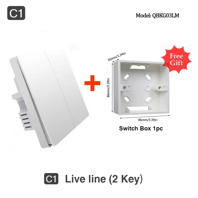 Wall Switch Zigbee Wireless Switch Key Smart Home Zero Line Fire Wire Light Switch Remote Control for Mijia Homekit