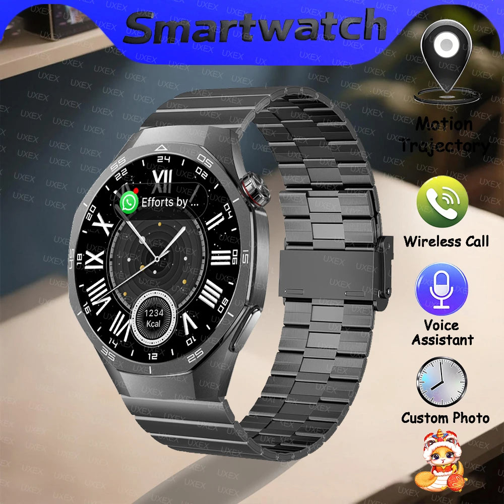 2025 New Surprise Gift Smartwatch Gentleman 1.53” HD Bluetooth Call Health Tracker Custom Photo Watches Smart Business Stripling