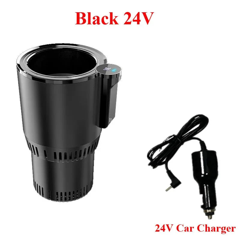 24V Car Heating Cooling Cup Warmer Cooler Smart Cup Mug Holder Tumbler Cooling Beverage Drinks Cans Summer Drink