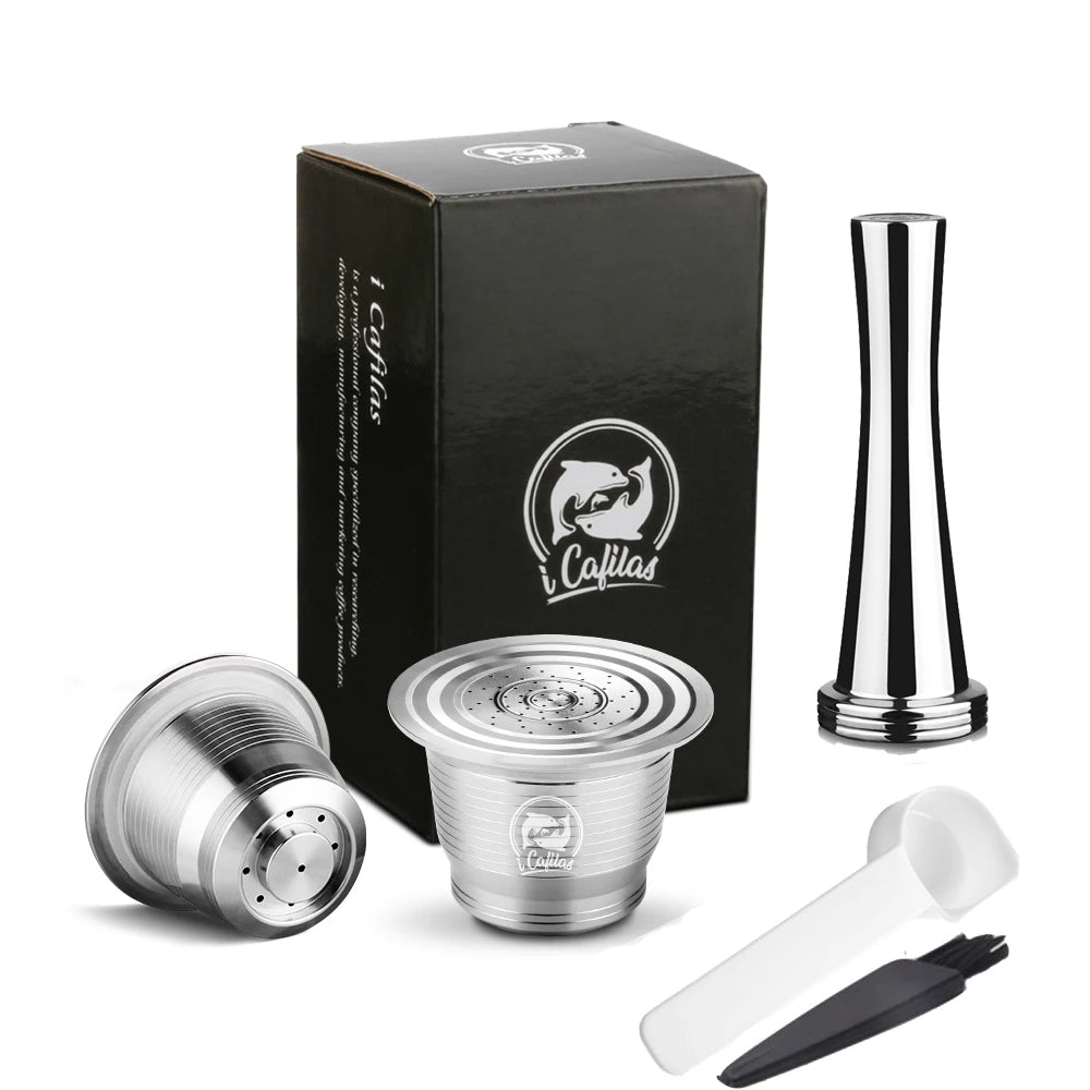 Stainless Steel Reusable Capsule Permanent Coffee Pod Holder Compatible for Nespresso Original Line