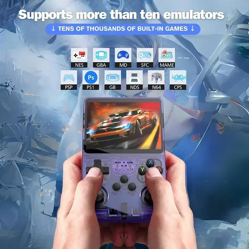 R36S Game Console Linux System 128G Portable Video Consoles 3.5 Inch IPS Screen with Retro Games Pocket Handheld Game Players