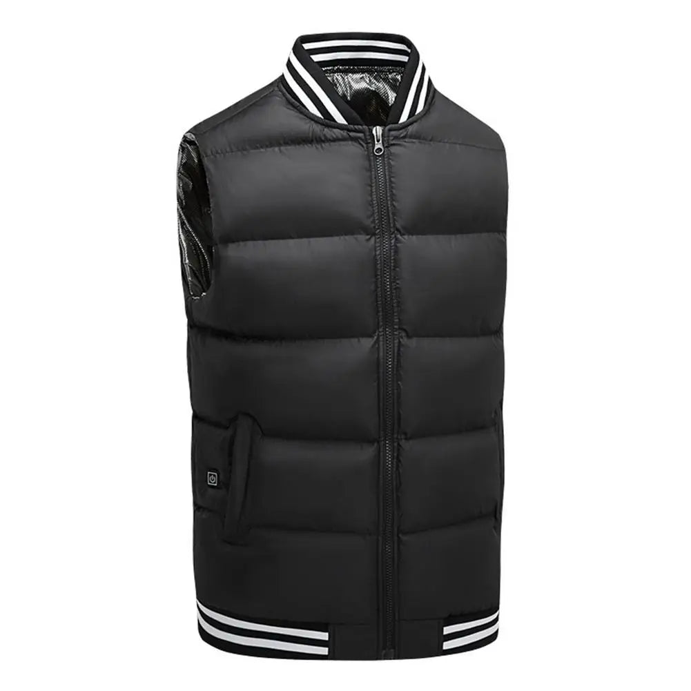 Clothing Smart Constant Temperature Men Women Can Wear USB Heating Cotton Clothing Solid Color Collar Heating Vest Warm Clothing