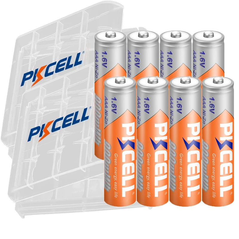 4/8/12PC 900Mwh AAA Battery 1.6V Ni-Zn AAA Rechargeable Batteries and AA/AAA Battery Box for Camera Toys Flashlight