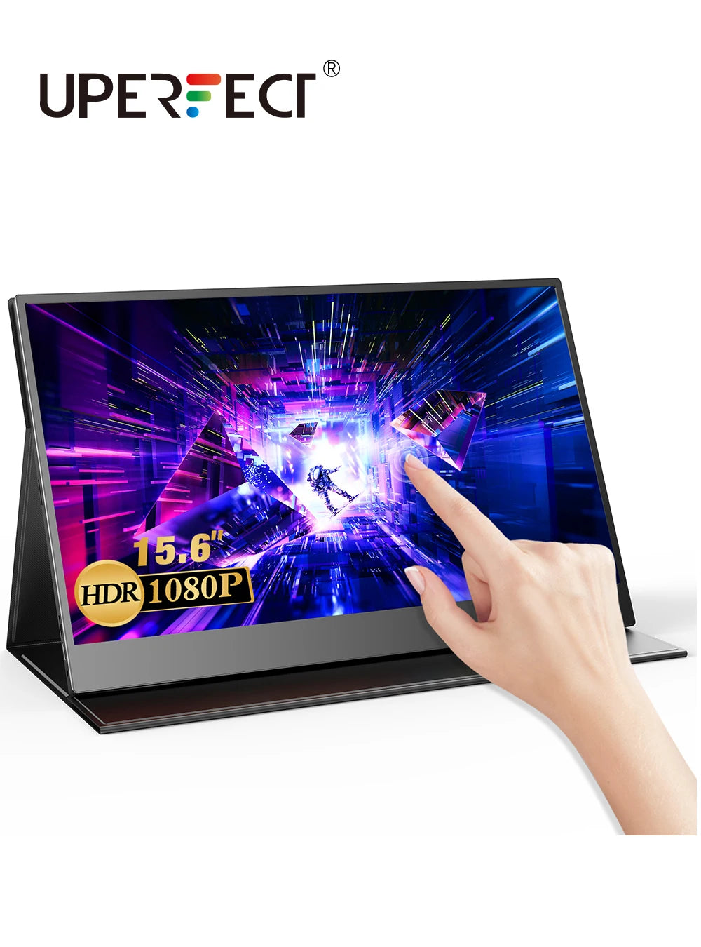15.6 Inch Touchscreen Portable Monitor 1080P FHD IPS Gaming Display USB-C Screen with Hdr/Freesync/Speakers/Mini HDMI