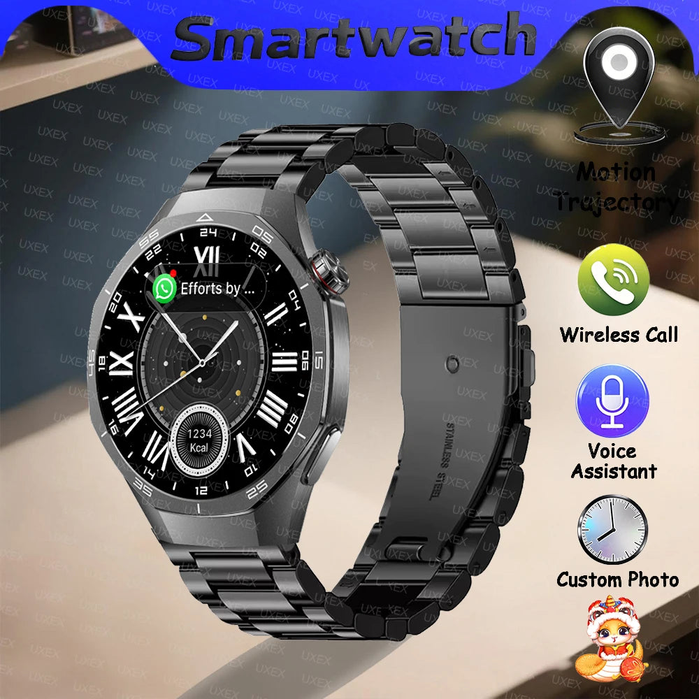 2025 New Surprise Gift Smartwatch Gentleman 1.53” HD Bluetooth Call Health Tracker Custom Photo Watches Smart Business Stripling