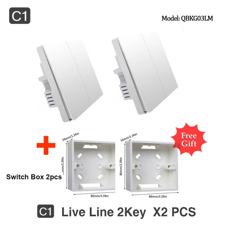 Wall Switch Zigbee Wireless Switch Key Smart Home Zero Line Fire Wire Light Switch Remote Control for Mijia Homekit