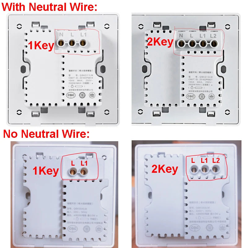 Wall Switch Zigbee Wireless Switch Key Smart Home Zero Line Fire Wire Light Switch Remote Control for Mijia Homekit