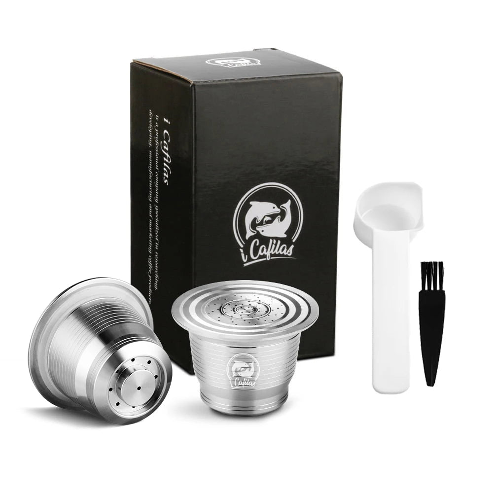 Stainless Steel Reusable Capsule Permanent Coffee Pod Holder Compatible for Nespresso Original Line