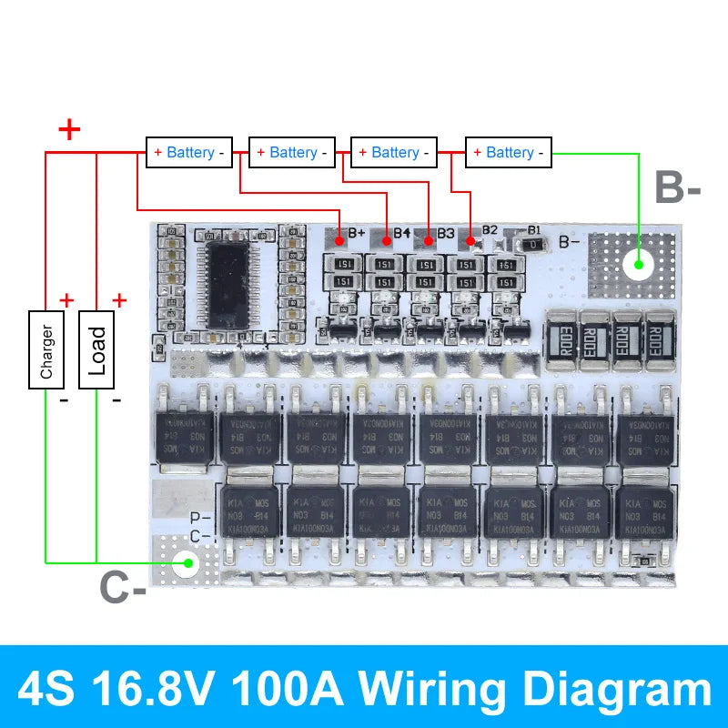 3S/4S/5S Bms 12V 16.8V 21V 100A Li-Ion Lmo Ternary Lithium Battery Protection Circuit Board Li-Polymer Balance Charging Module