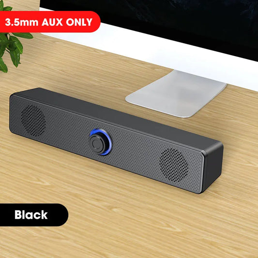 Bluetooth Computer Speakers Wired Surround Sound Bar Stereo Subwoofer Soundbar for Desktop Laptop PC Mini Home Theater System