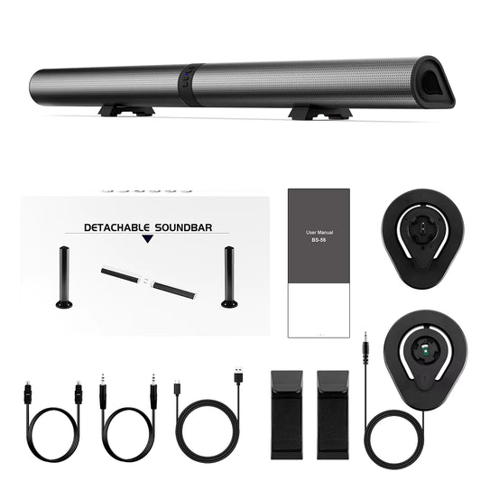 TV Soundbar Stereo Detachable Bluetooth Speaker FM Radio Column PC Sound Bar Speakers Split 2 Speakers for Home Theater System