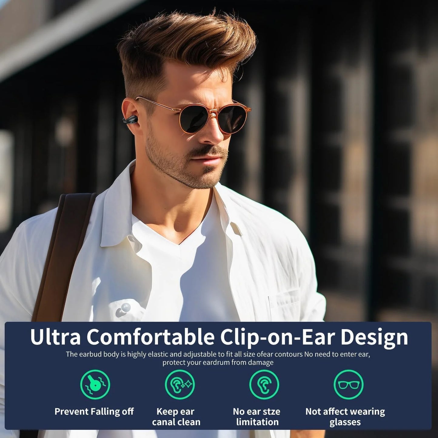 Real Time Language Translator Earbuds Open Ear AI Translation Earbuds BT5.3 Translation Pods Translator Earbuds for Android Ios
