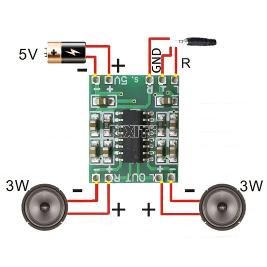 1/2/5/10PCS PAM8403 Audio 2X3W Mini Digital Power Amplifier Board for Class D Stereo Audio Amplifier Module 5V Power