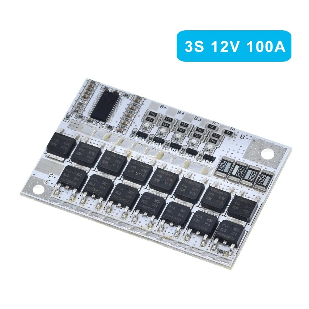 3S/4S/5S Bms 12V 16.8V 21V 100A Li-Ion Lmo Ternary Lithium Battery Protection Circuit Board Li-Polymer Balance Charging Module