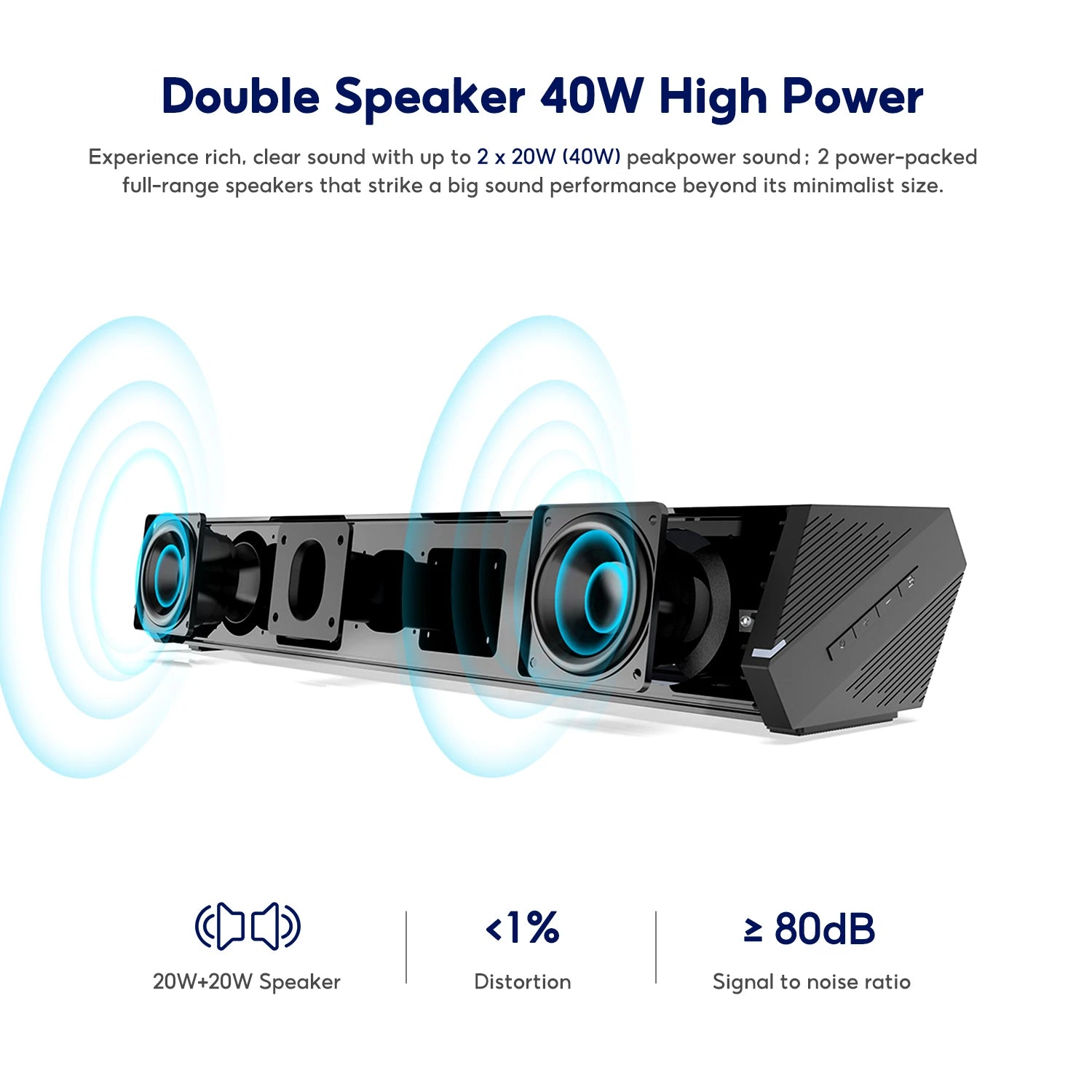 S03 Sound Bar for TV 100W Bluetooth 5.0 Soundbar Bass Home Sound Theater Stereo Subwoofer Surround Wireless Speakers