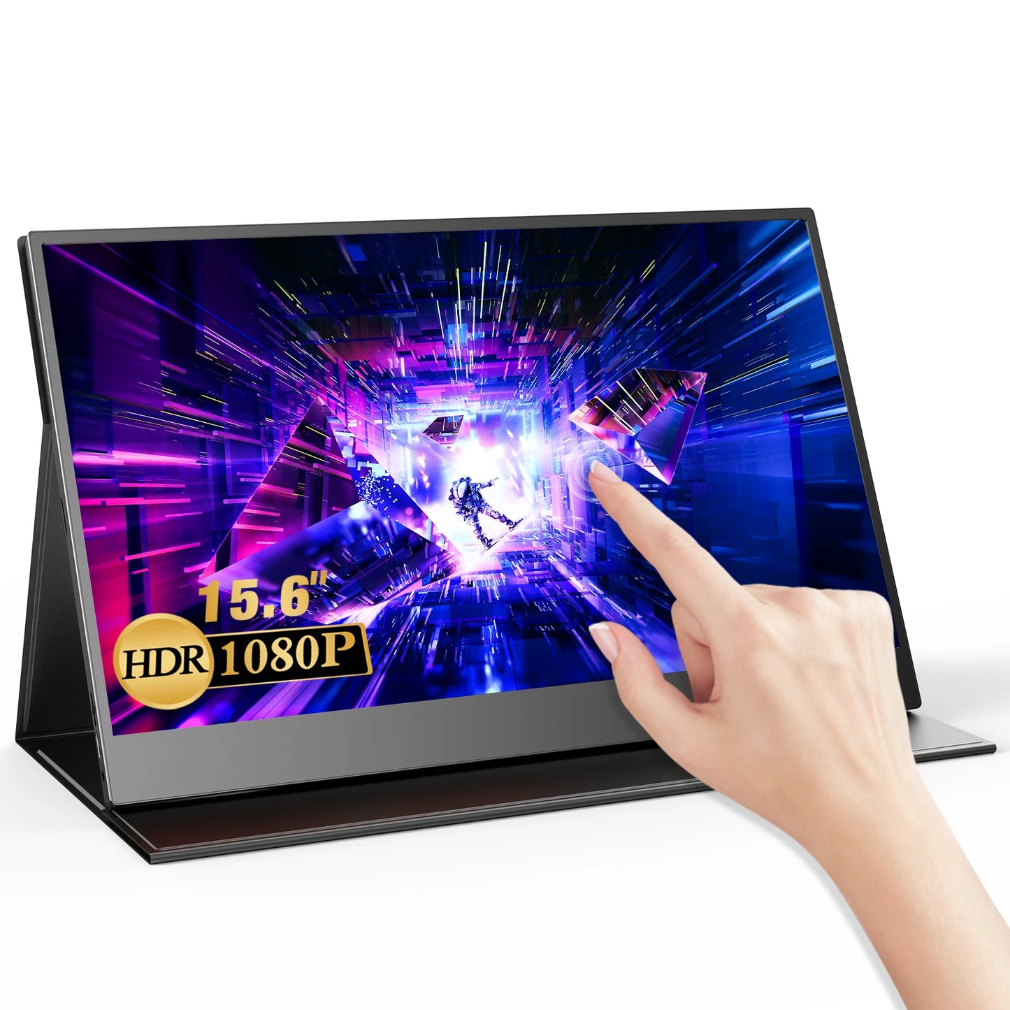 15.6 Inch Touchscreen Portable Monitor 1080P FHD IPS Gaming Display USB-C Screen with Hdr/Freesync/Speakers/Mini HDMI